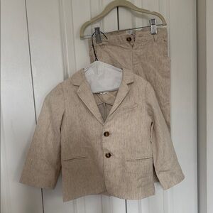 Zara Kids Beige Blazer and Pants Set